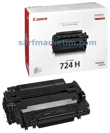 Canon 724H Yüksek Kapasiteli Orijinal Toner 12.500 Baskı