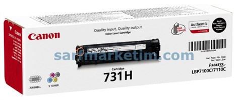 Canon 731H Yüksek Kapasiteli Orijinal Siyah Toner 2400 Baskı
