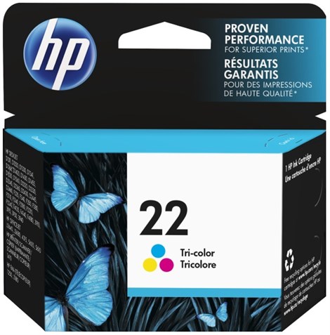 HP 22-C9352A 5ml Tri Color CMY Mürekkep Kartuş 165 Baskı
